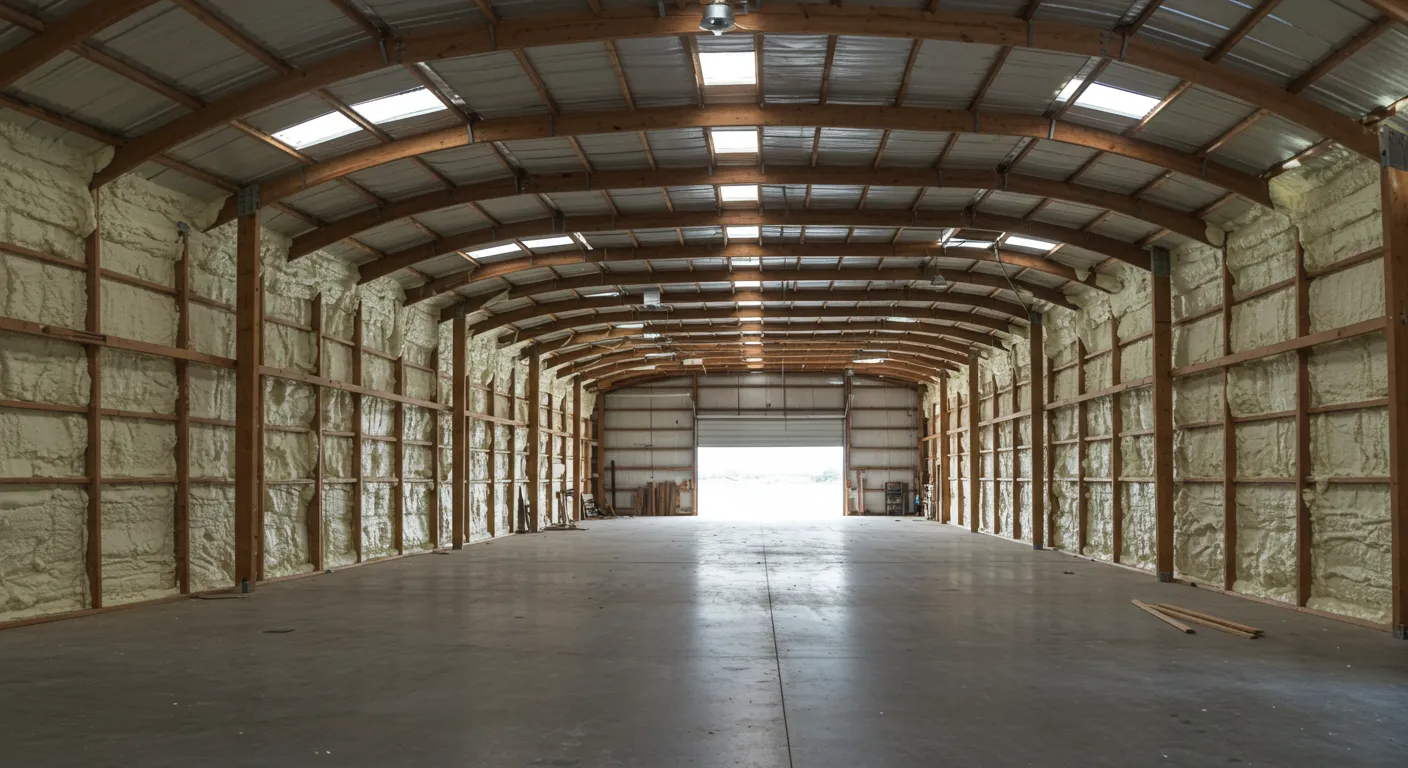 Spray-Foam-Pole-Barn How Spray Foam Improves Pole Barn Wall Insulation