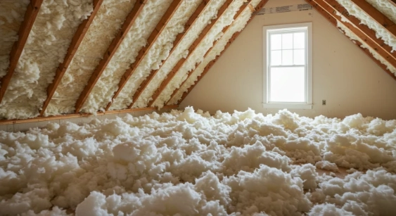 installing blown in insulation 